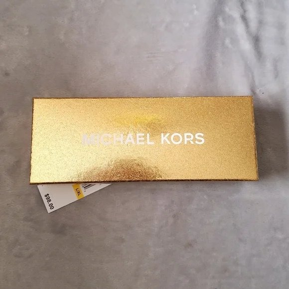 Michael Kors White Leather Belt Gold Hardwear Gift Box Size L/XL NWT - Picture 5 of 6